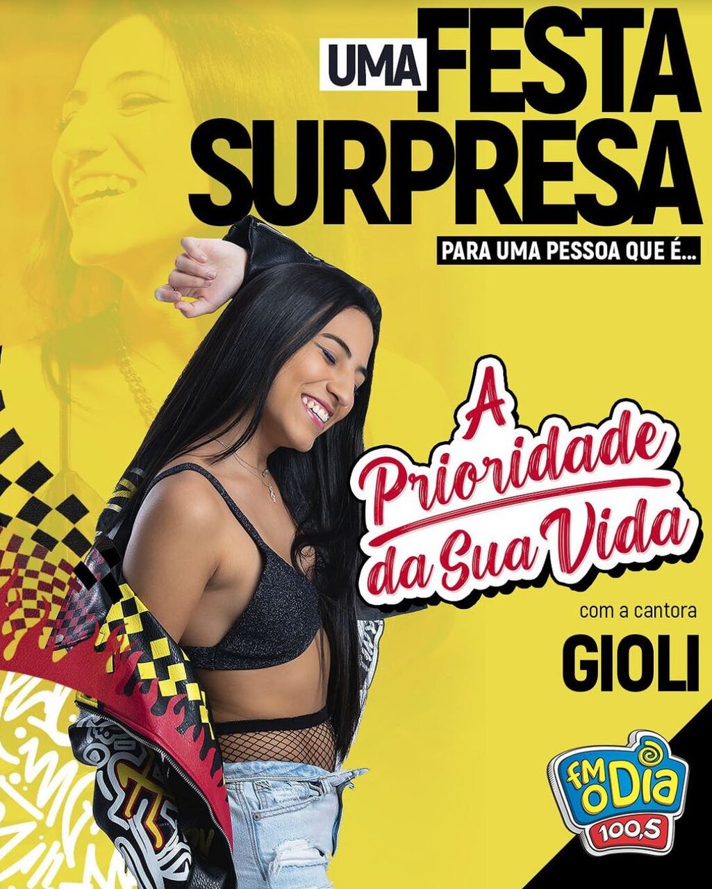 Cantora GIOLI celebra sucesso do single “Prioridade” com festa surpresa em parceria com rádio do Rio