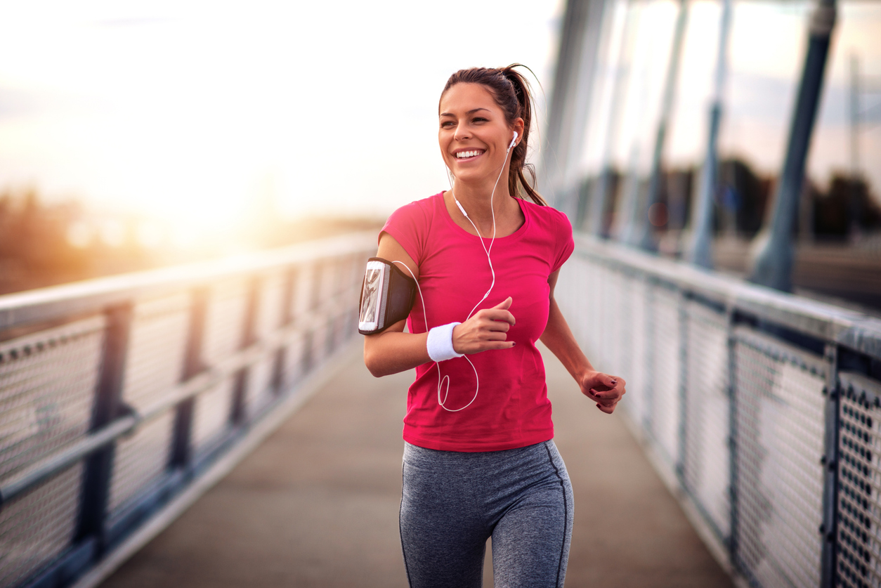 Fitness Woman Jogging Outdoors